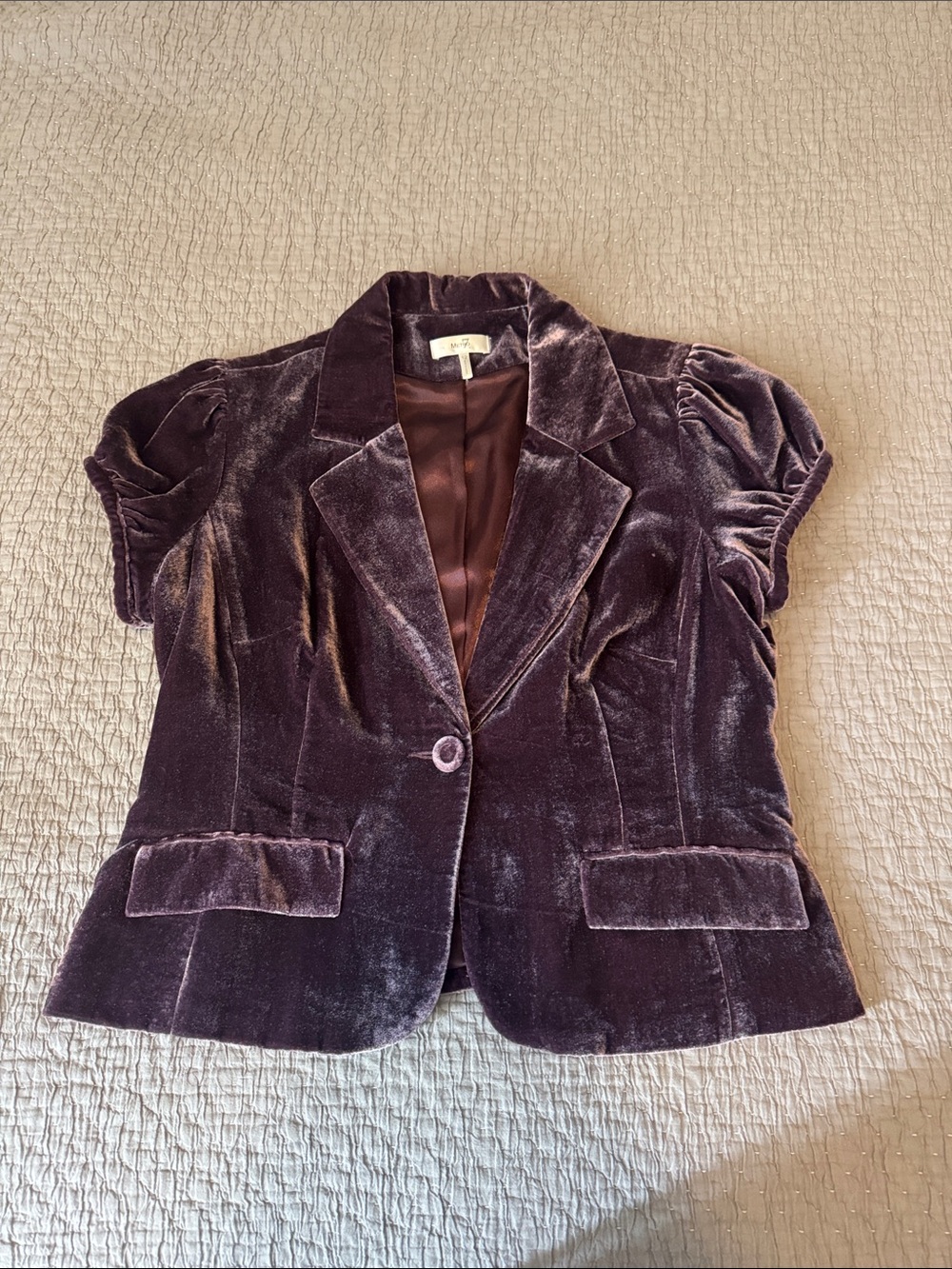 Metro 7 Purple Velvet Blazer Top / Jacket